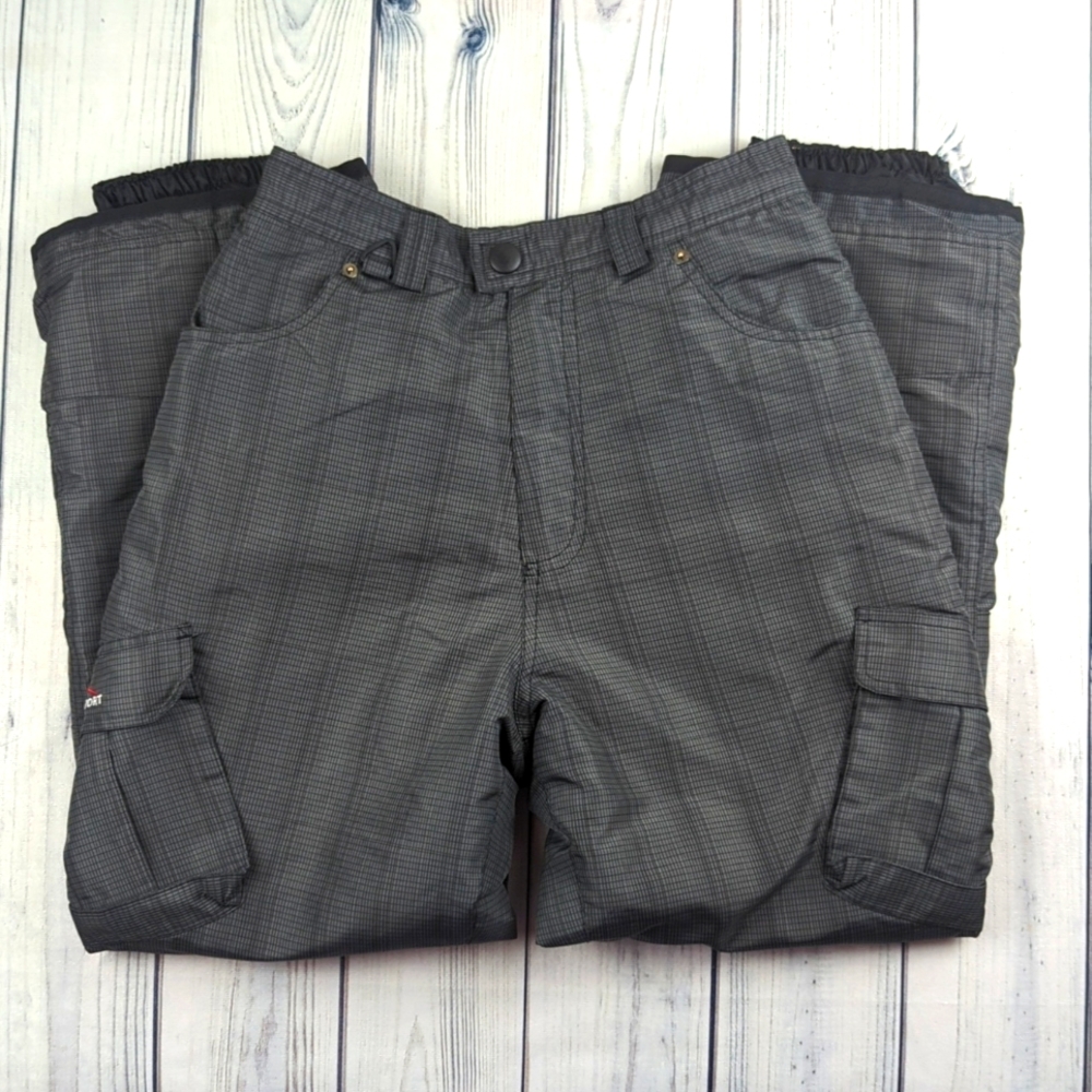 Suisse Sport Snow Pants Youth Sz 14 Gray Articulated Knees Elastic Waist…